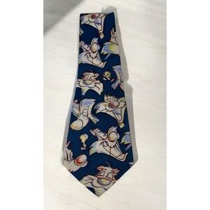 Looney Tunes‎ Sylvester Cat And Tweety Bird Silk Tie Saturday Morning Cartoons